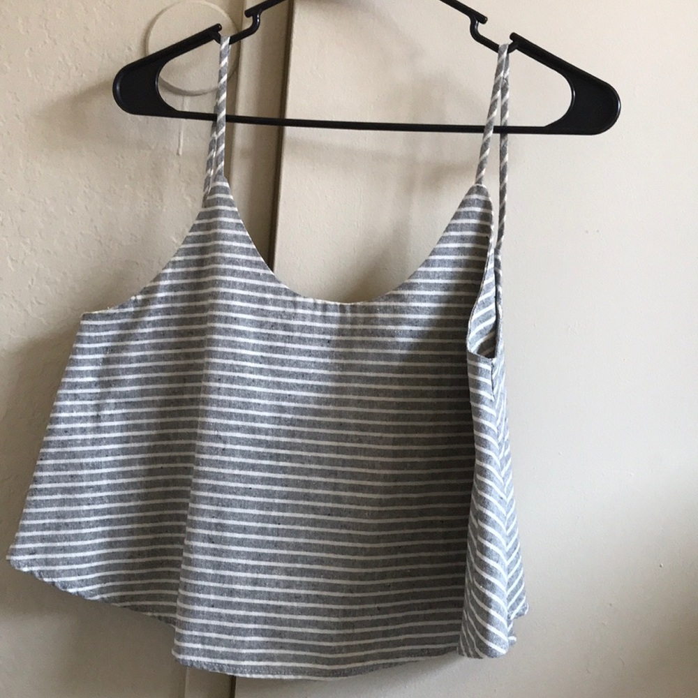 Striped spaghetti strap